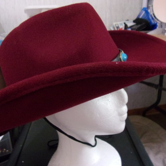 Red/Felt/cowgirl Hat main image 4